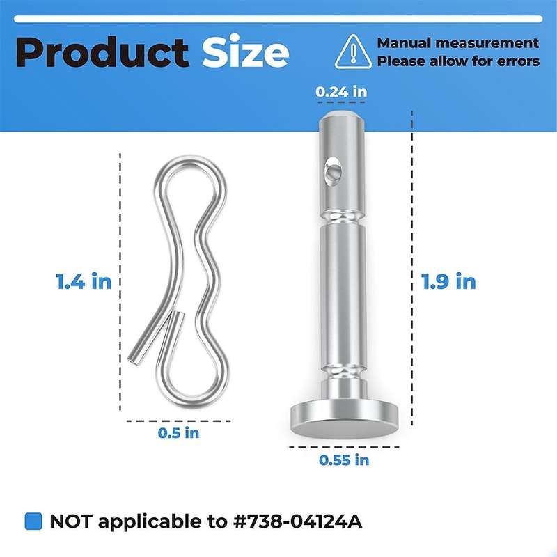 10 Set Snow Blower Shear Pins 738-04155 and Cotter Pins 714-04040 for , , , Yard-Man 900 Series