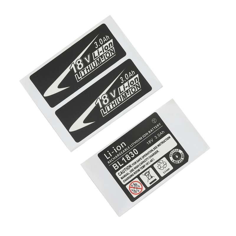 10 Sets of BL1830 Label Lithium Ion Battery 18V 3.0Ah Sticker Label Suitable for 18V Battery Logo