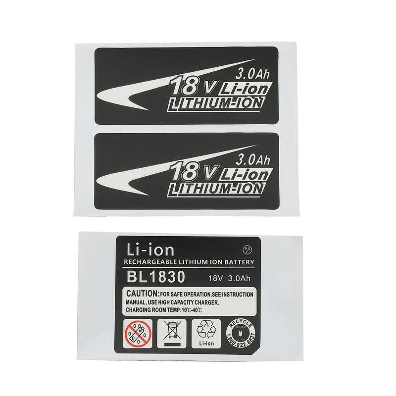 10 Sets of BL1830 Label Lithium Ion Battery 18V 3.0Ah Sticker Label Suitable for 18V Battery Logo