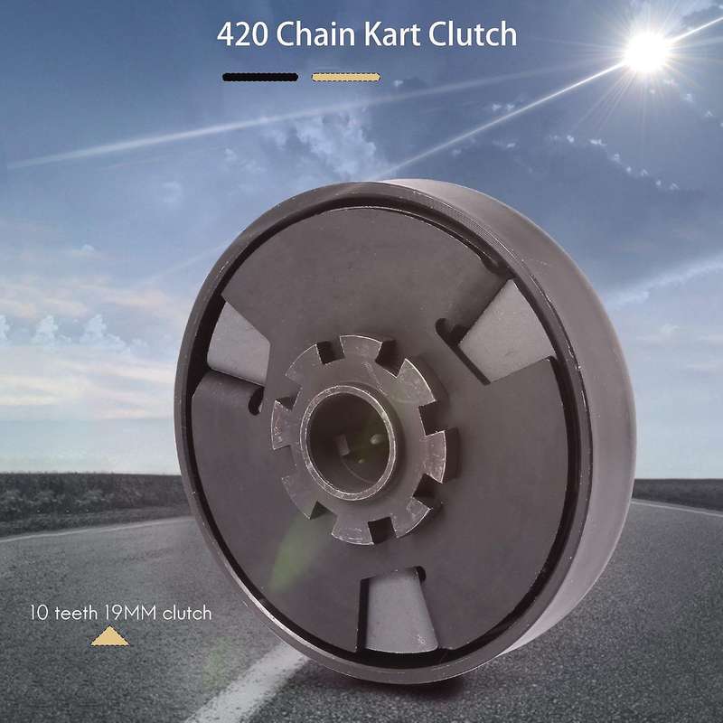 10 Teeth 20mm Motorcycle Centrifugal Clutch 420 Chain Clutch Suitable for Karts Mini Bikes Carts