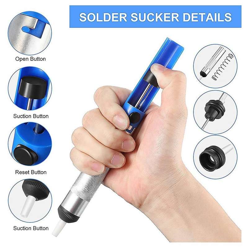 10 Soldering Accessories Kit Double Sided Soldering Assist Aid Repair Tool Solder Sucker Desoldering