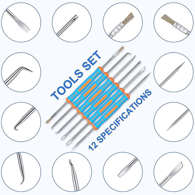 10 Soldering Accessories Kit Double Sided Soldering Assist Aid Repair Tool Solder Sucker Desoldering
