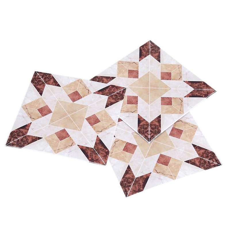 10 Sheets Of Self-adhesive Pvc Tile Floor Wall Stickers 3d Stickers for Home Decoration Twill Film