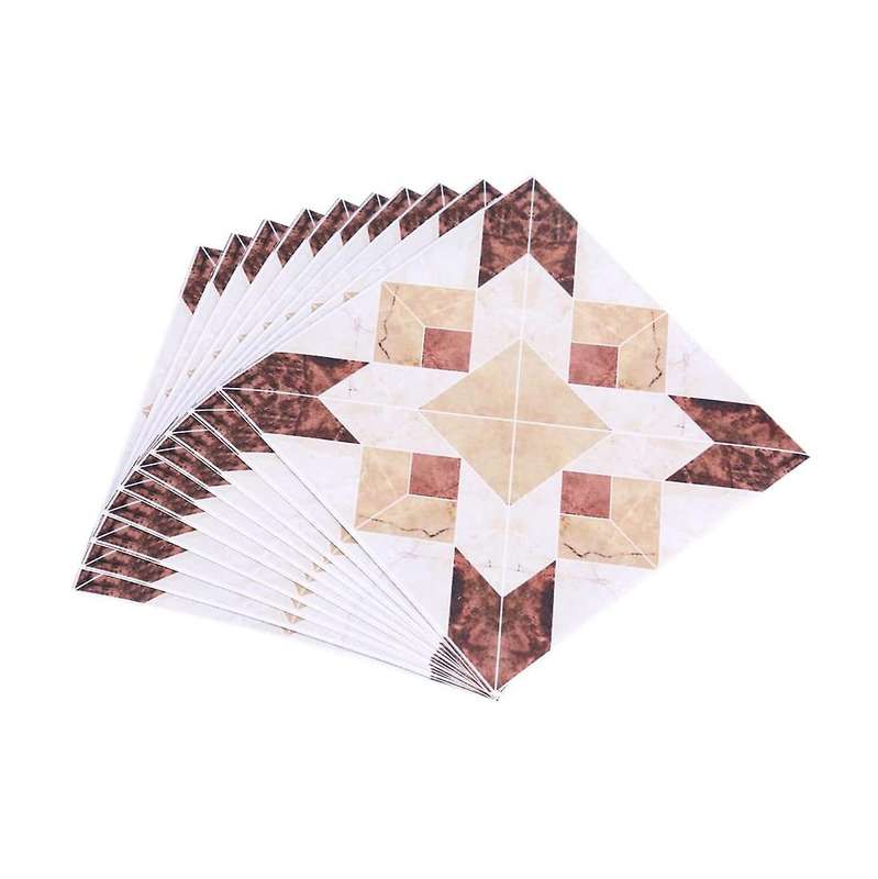10 Sheets Of Self-adhesive Pvc Tile Floor Wall Stickers 3d Stickers for Home Decoration Twill Film