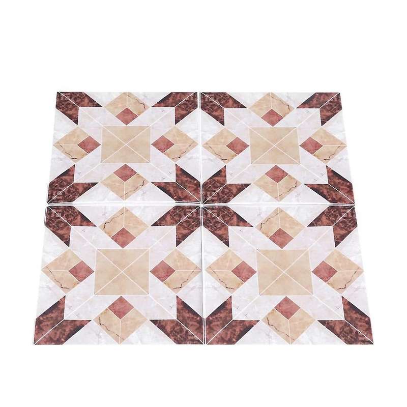 10 Sheets Of Self-adhesive Pvc Tile Floor Wall Stickers 3d Stickers for Home Decoration Twill Film