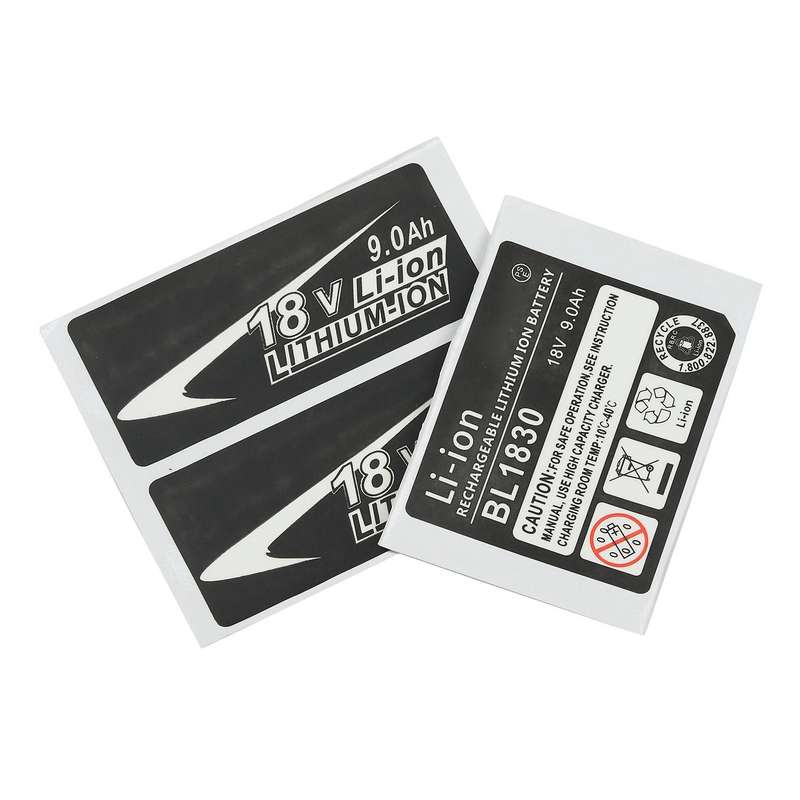 10 Sets of BL1830 Label Lithium Ion Battery 18V 9.0Ah Sticker Label Suitable for 18V Battery Logo