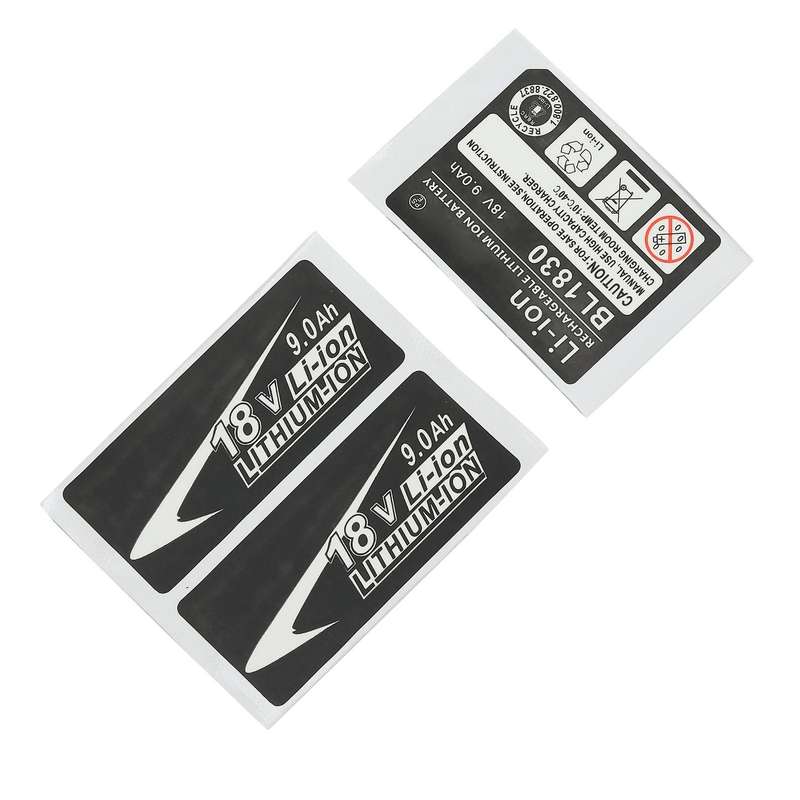 10 Sets of BL1830 Label Lithium Ion Battery 18V 9.0Ah Sticker Label Suitable for 18V Battery Logo