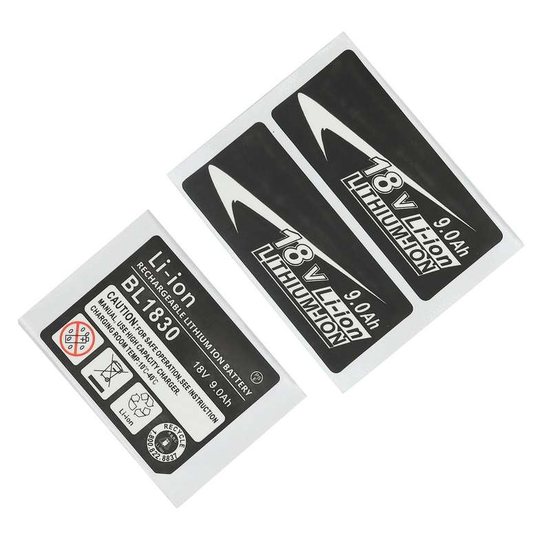 10 Sets of BL1830 Label Lithium Ion Battery 18V 9.0Ah Sticker Label Suitable for 18V Battery Logo