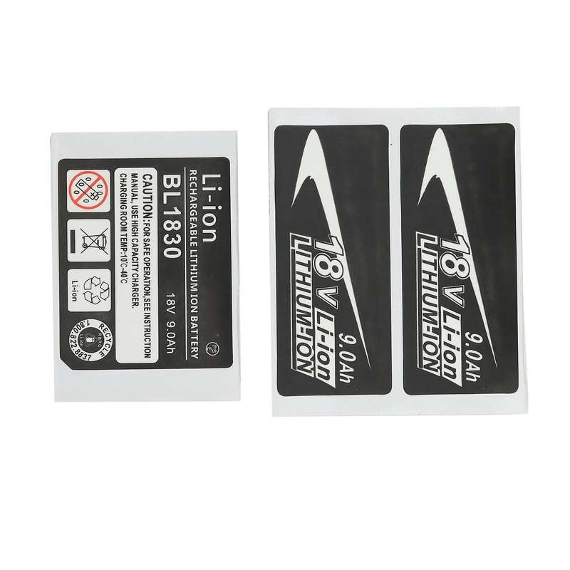 10 Sets of BL1830 Label Lithium Ion Battery 18V 9.0Ah Sticker Label Suitable for 18V Battery Logo