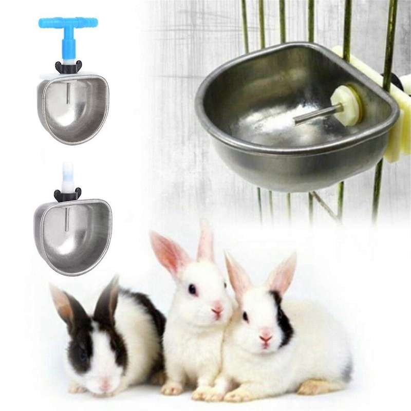 10 Sets Stainless Steel Rabbit Drinker,Rabbit Breeding Equipment Anti Scratch Stainless Steel Nipple
