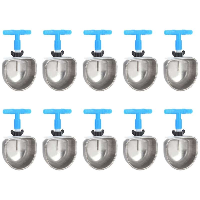10 Sets Stainless Steel Rabbit Drinker,Rabbit Breeding Equipment Anti Scratch Stainless Steel Nipple