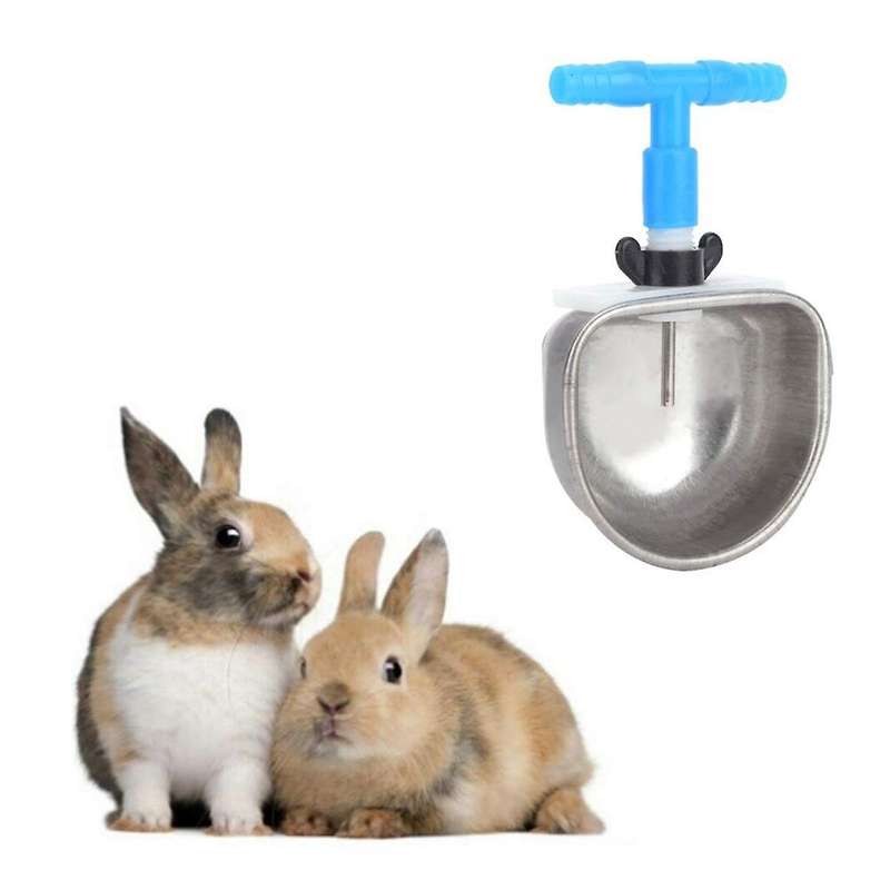 10 Sets Stainless Steel Rabbit Drinker,Rabbit Breeding Equipment Anti Scratch Stainless Steel Nipple