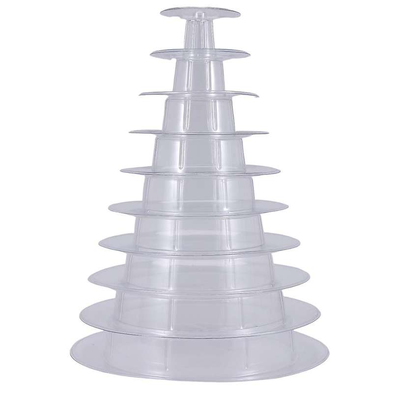 10 Tier Cupcake Holder Stand Round Macaron Tower Stand Clear Cake Display Rack for Wedding Birthday
