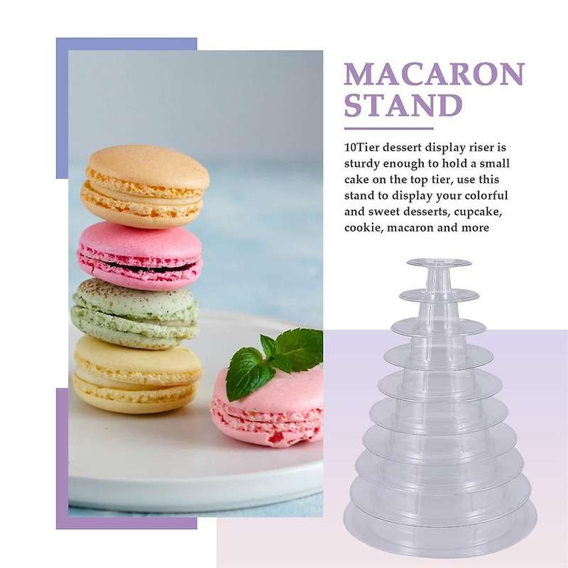 10 Tier Cupcake Holder Stand Round Macaron Tower Stand Clear Cake Display Rack for Wedding Birthday