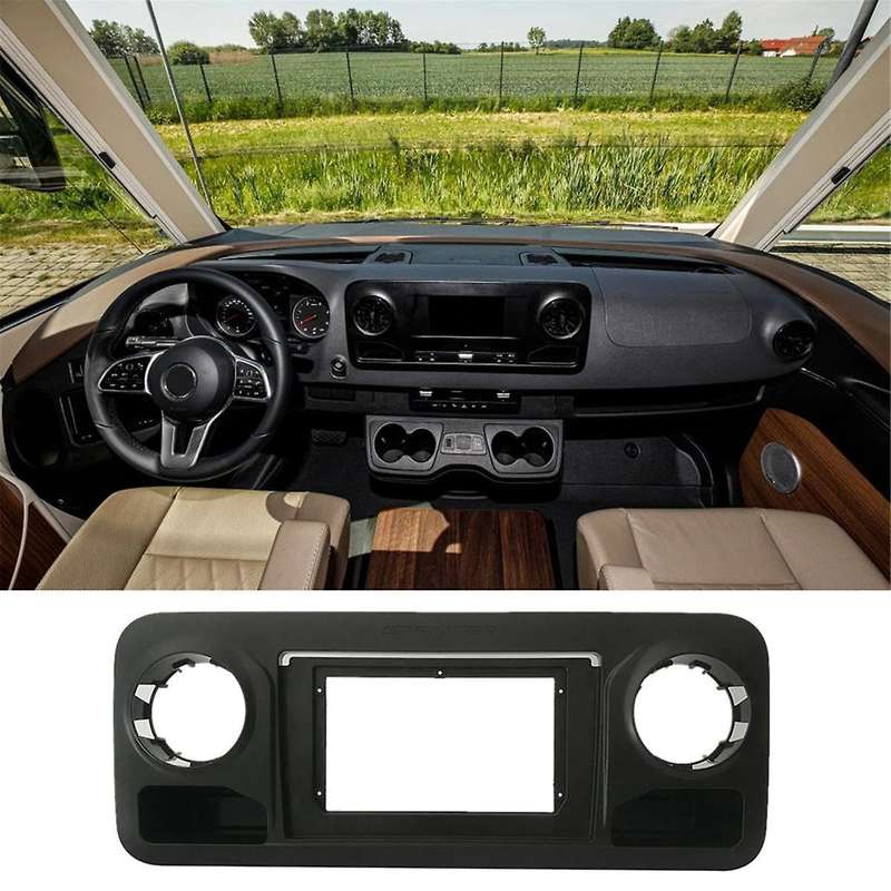10.1 Inch Car Fascia Radio Panel for Sprinter 2018+ Dash Kit Install Facia Console Bezel Adapter Pla
