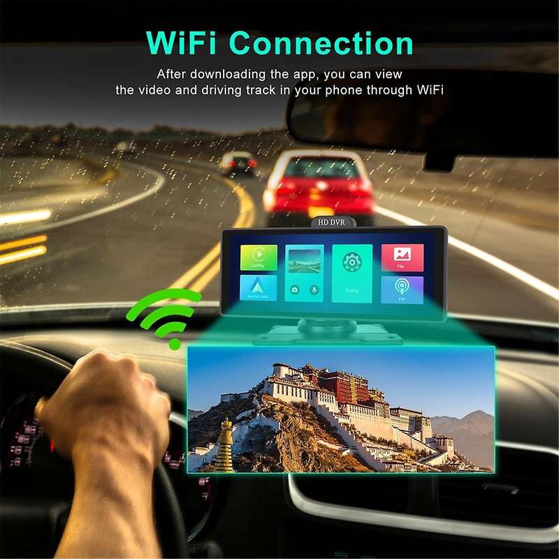 10.26In 4K DVR Car Monitor Carplay Android Auto Dashboard ADAS Dash Cam Dual Cameras GPS Navigation