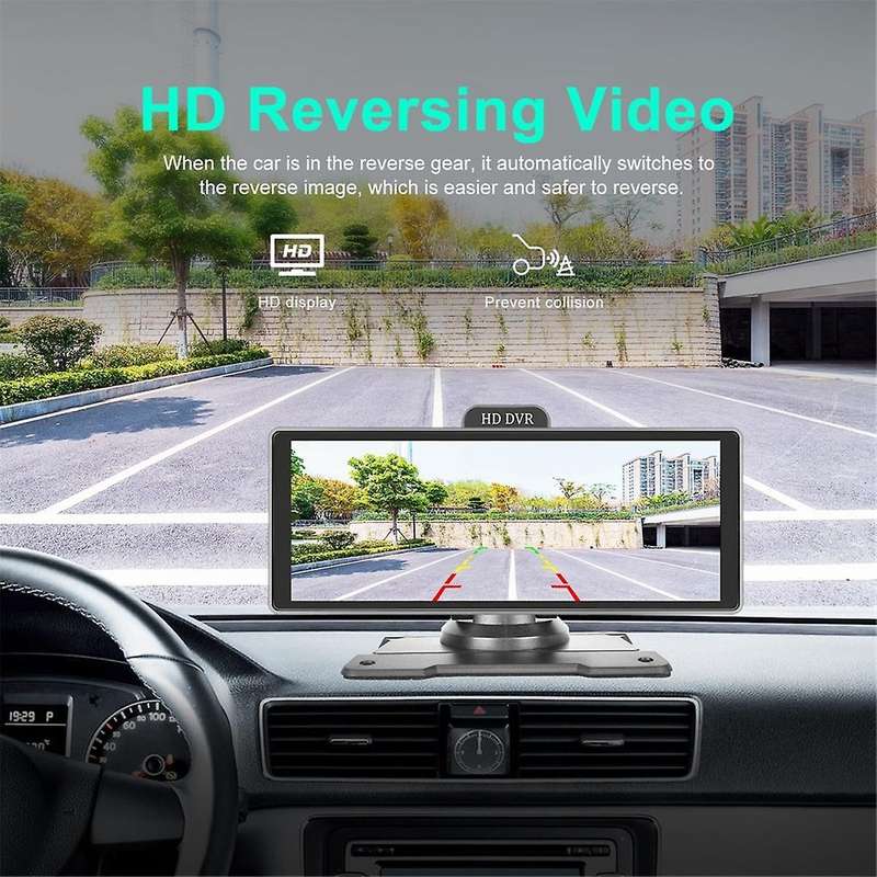 10.26In 4K DVR Car Monitor Carplay Android Auto Dashboard ADAS Dash Cam Dual Cameras GPS Navigation