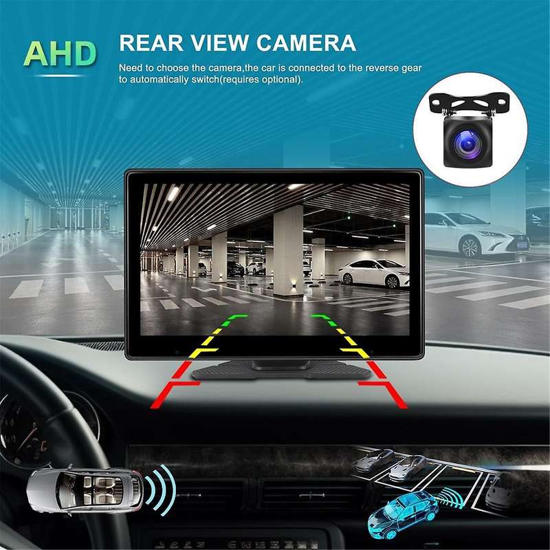 10.1Inch Touch Screen Wireless Carplay & Android Auto Portable Car Multimedia Player 4K DVR Dash Cam