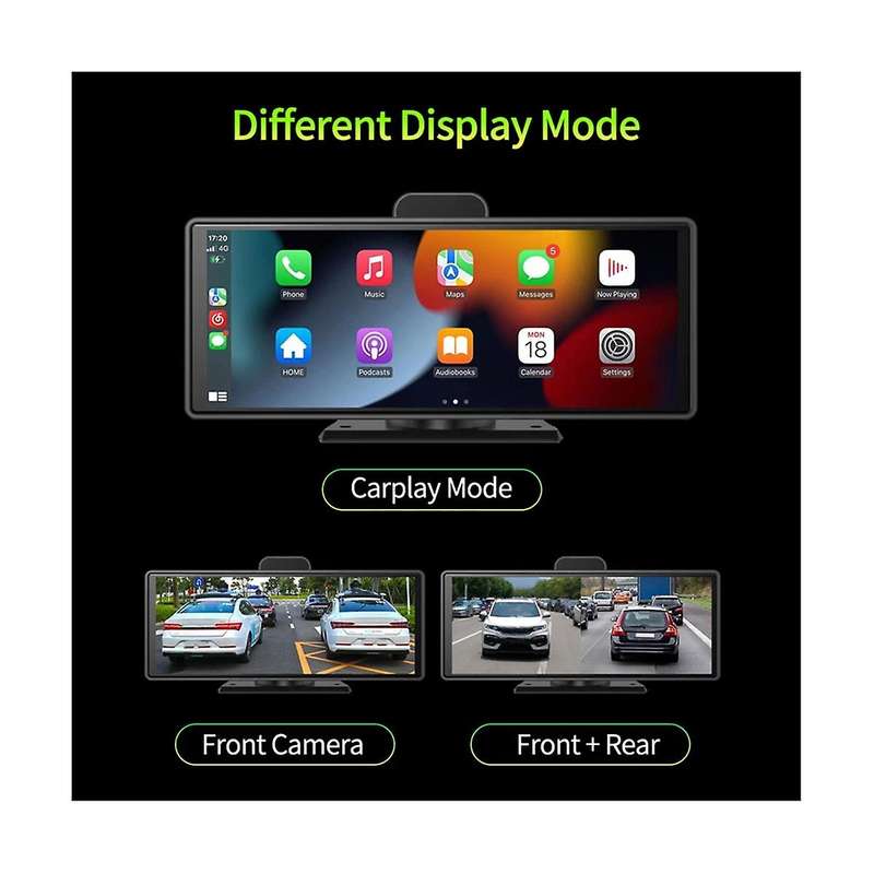 10.26inch Wireless CarPlay & Android Auto Dash Cam ADAS 4K DVRs Bluetooth Audio AUX GPS Navigation