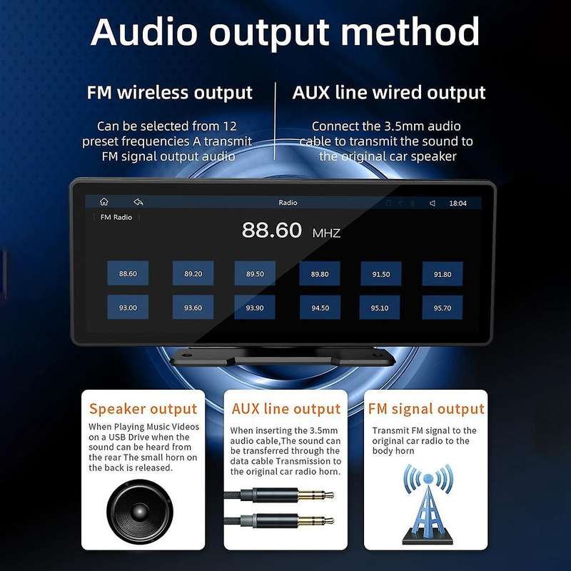 10.26-inch Touch Screen Car Mp5 Player Carplay Mp5 Portable Audio and Video System