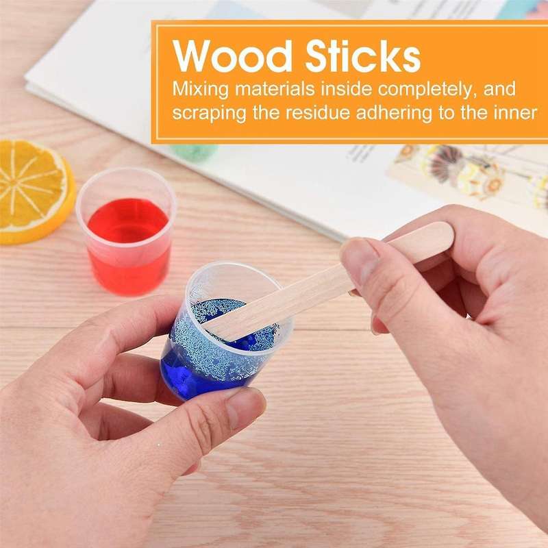 100 Pack 30ml/2oz Plastic Graduated Cups Transparent Scale Cups Clear Epoxy Mixing Cups with 100 Pc
