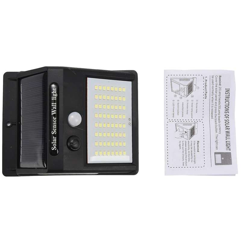 100 Led Solar Light Outdoor Solar Wall Lamp Pir Motion Sensor Waterproof Bulb for Outdoor Garden Por