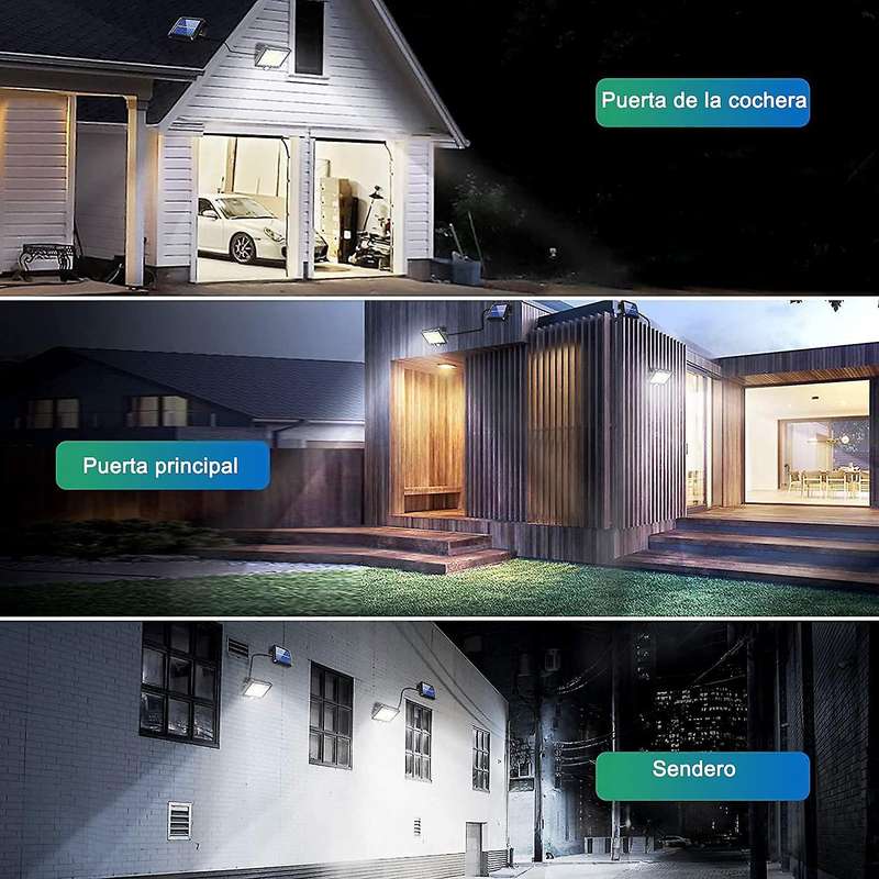 100 COB (Led) Rechargeable Solar Lamp Outdoor Solar Garden Light, Ip65 Lighting with Motion Sensor f