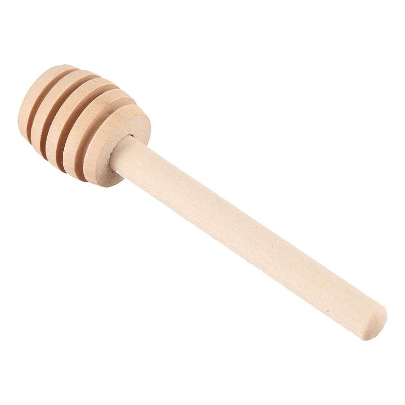 100 Pack Of Mini 3 Inch Wood Honey Dipper Sticks, Individually Wrapped, Server for Honey Jar Dispens