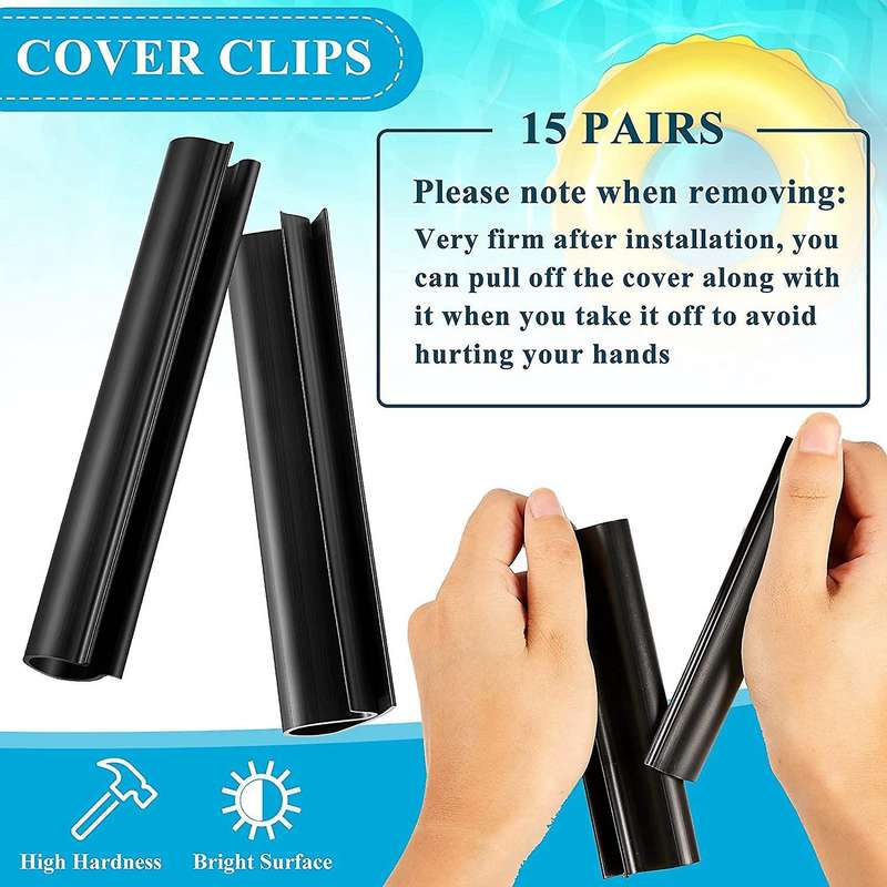 100 Pack Pool Winter Cover Clips- Above Ground Winter Pool Cover Clips 3.15 Inch Pool Wind Guard Cli