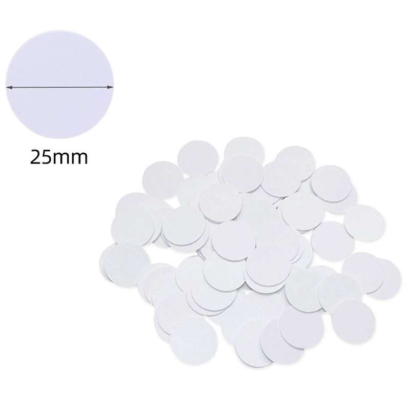 100 Pcs 13.56MHz NFC Card Coin 215 Card Label 25 mm Diameter Can Be Used for Homemade