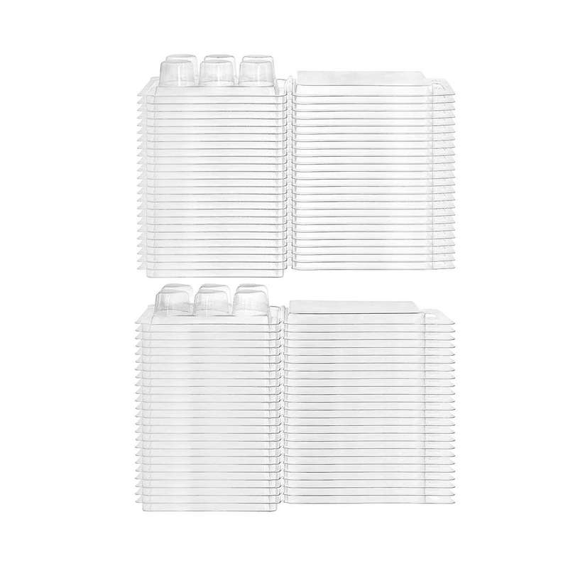100 Pack Wax Melt Clamshell Mold, 6-cavity Clear Empty Plastic Wax Melt Container for Diy Wax Melt ,