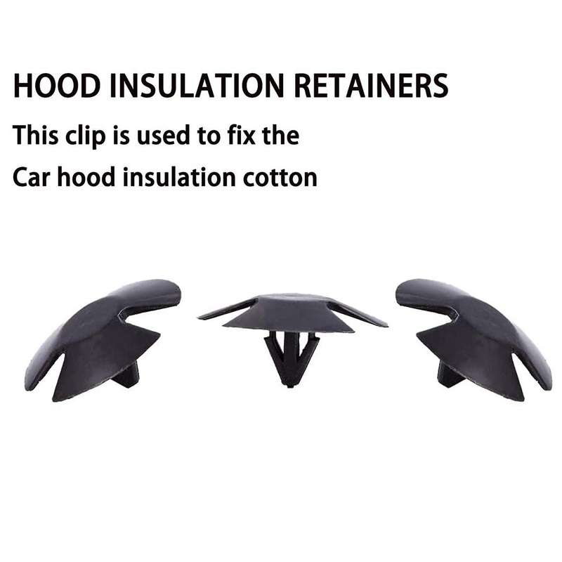 100 Pcs Car Bumper Hood Insulation Cover Retainer Clips for ,,,Ram,4878883AA with 1Pcs Fastener Remo