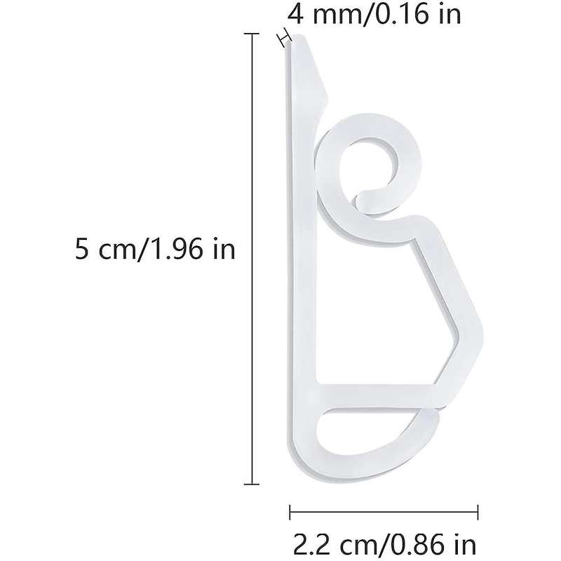 100 Pcs Christmas Light Gutter Eavestrough Clips Plastic Xmas Light Hanging Hooks for Christmas Hall