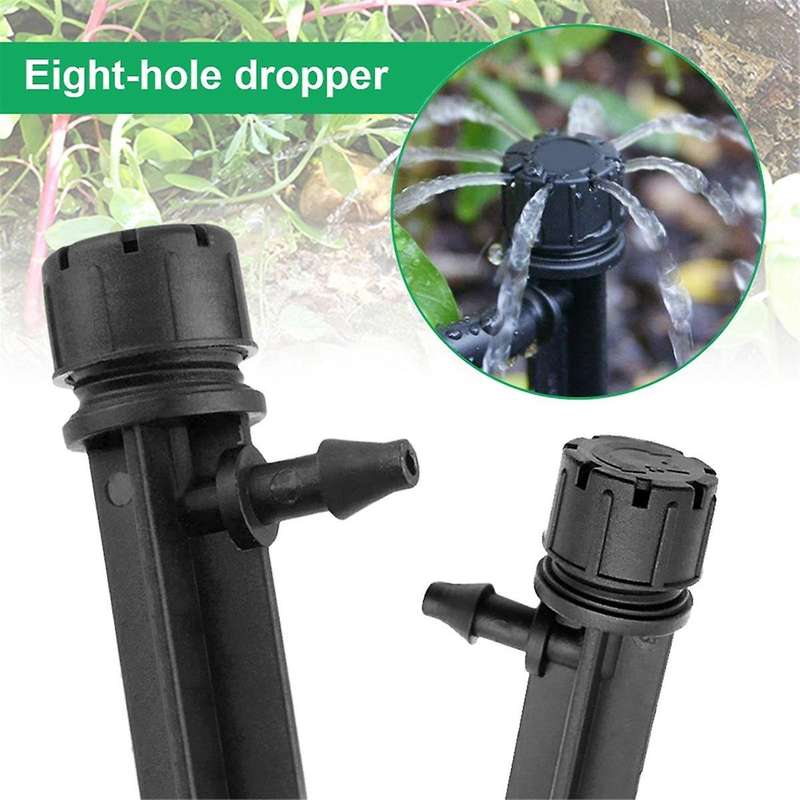100 Pcs 4/7mm Tube Compatible Adjustable 360 Drip Emitters Set, Efficient Drip Irrigation System
