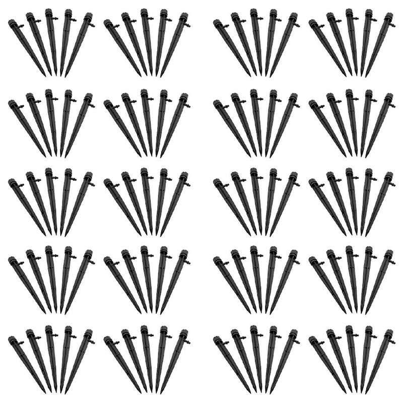 100 Pcs 4/7mm Tube Compatible Adjustable 360 Drip Emitters Set, Efficient Drip Irrigation System