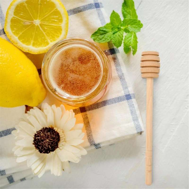 100 Pcs Honey Dipper Sticks Mini Honey Dippers 6 Inch Wooden Honey Dipper Dipper Stirrers Honeycomb