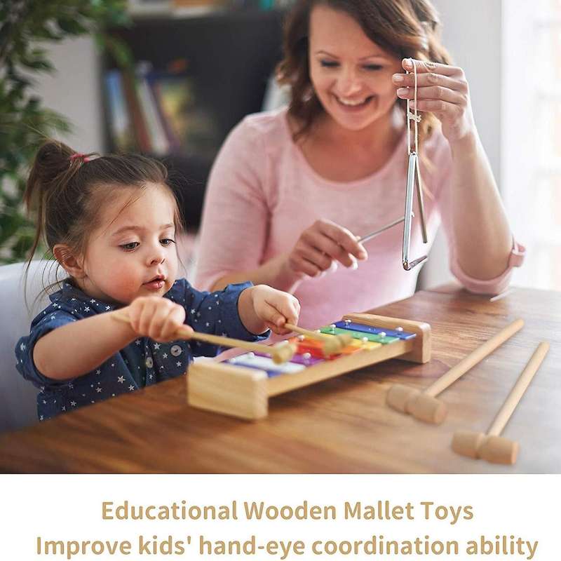 100 Pcs Mini Wooden Hammers Wood Crab Lobster Mallets Hardwood Mallet Pounding Toy Small Shellfish H
