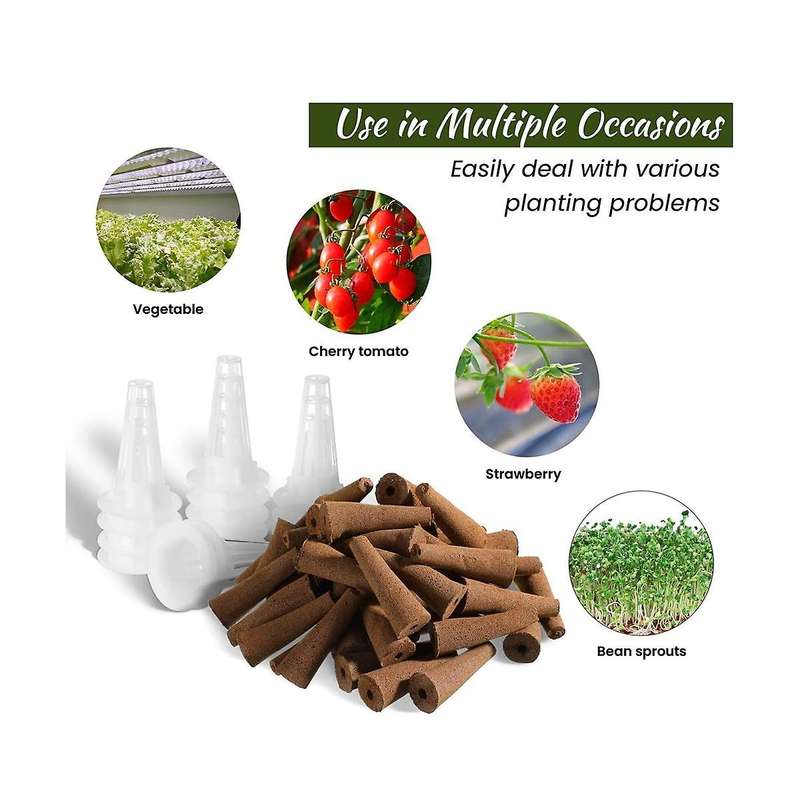 100 Pcs Hydroponic Plant Grow Sponges Pods Kit Root Plant Basket Seed Planting Kit Replacement Pod C
