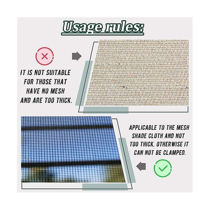100 Pcs Clip Garden Tools Greenhouse Shade Cloth Fix Clamp Plastic Grommet Fence Netting Installati