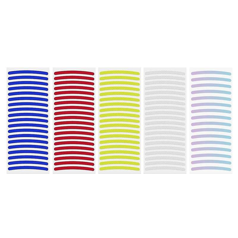 100 Pcs Reflective Car Wheel Rim Stickers, Night Safety Warning Stripe, Decals Tape for Car, Motocyc