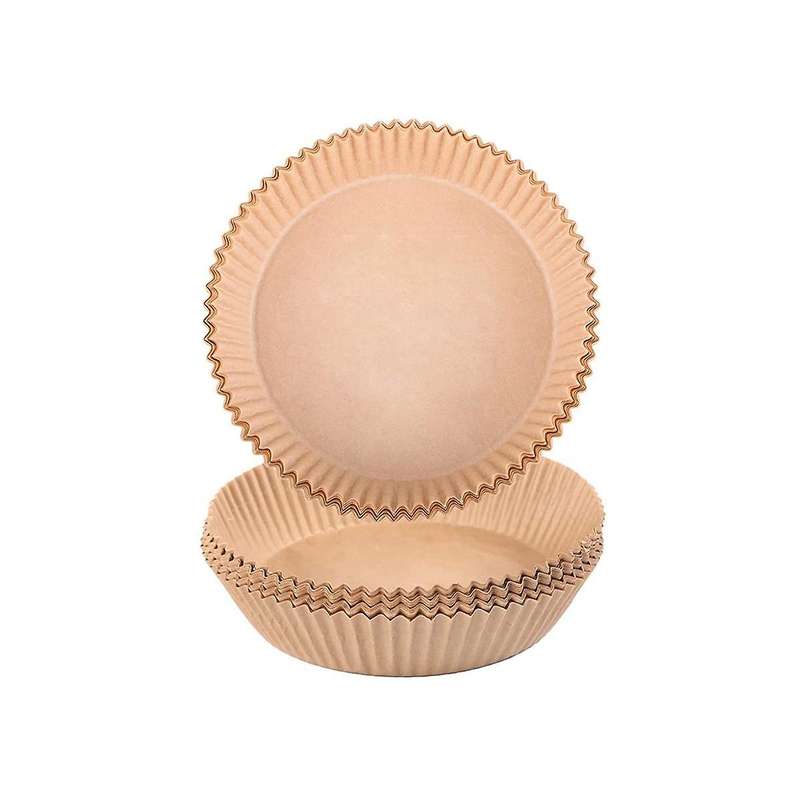 100 Pcs Round Paper Liners Disposable for 5 to 8 Qt Basket, 7.9 Inch Non-stick Oil-proof Parchment