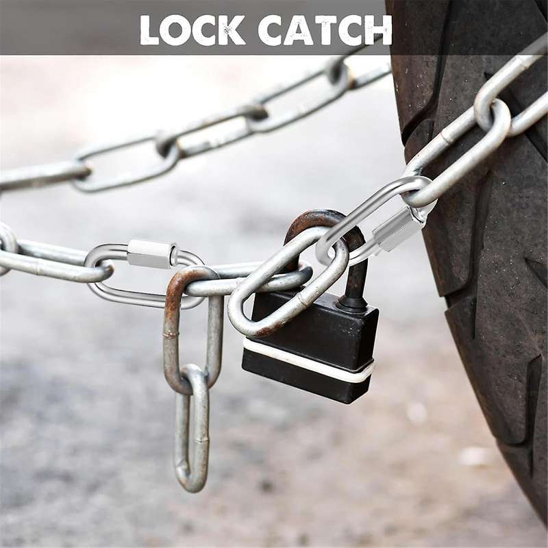 100 Pcs Quick Chain Link Heavy Duty Quick D Shape Link Connector Link for Chains Hammock Gym Outdoor