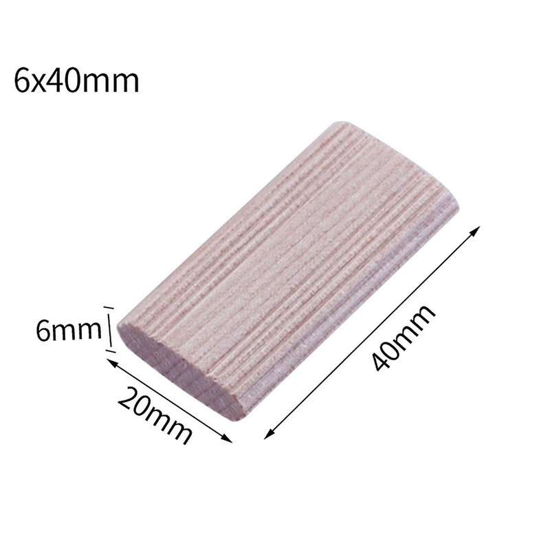100 Pieces Of 6mm Domino Wooden Dowel Connectors, Beech Wood Plugs, Woodworking Furniture Splicing C