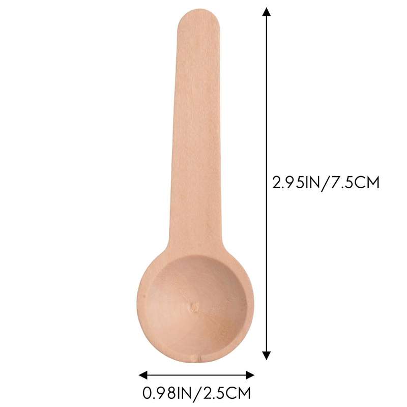 100 Pieces Mini Wooden Spoons Small Wooden Spoons Condiments Salt Spoons for Coffee Condiment Honey