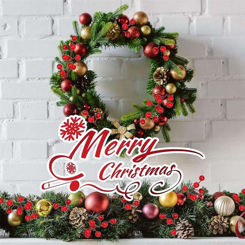 100 Pieces Artificial Pine Needles Branches and Artificial Red Berry Stems Greenery Pine Picks Chris