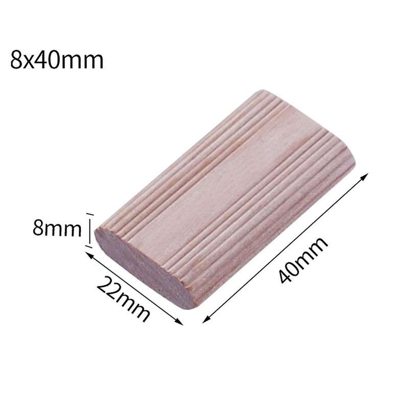 100 Pieces Of 8mm Domino Wooden Dowel Connectors, Beech Wood Plugs, Woodworking Furniture Splicing C