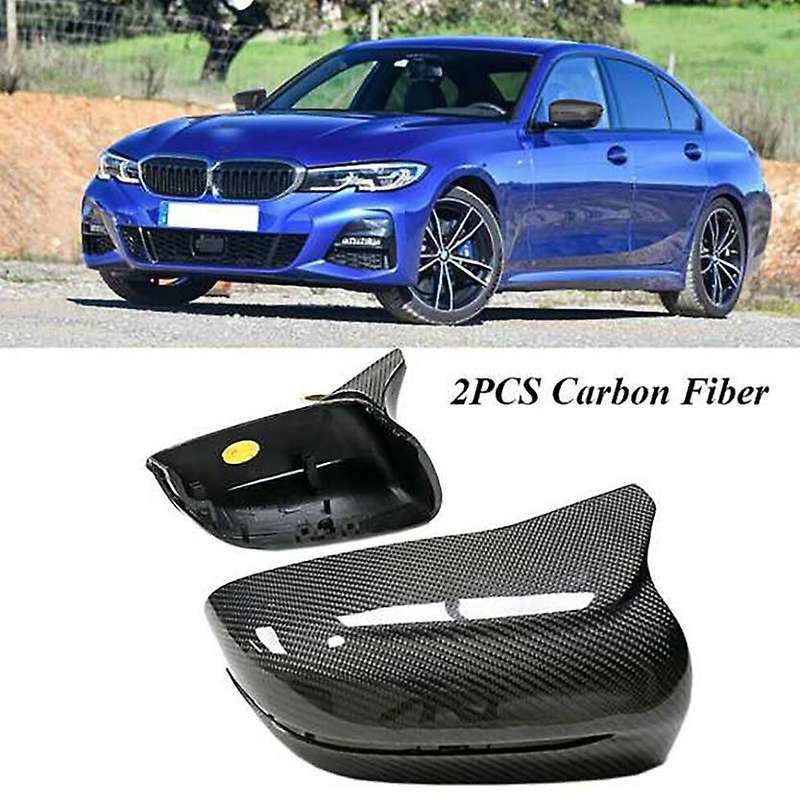 100% Carbon Fiber Rear View Mirror Cover for 3 Series G20 G28 2018-2021 Replacement Rearview Mirror