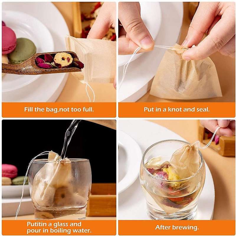 1000 Pcs Biodegradable Paper Teabags,drawstring - Tea Bag,filter Tea Bags for Loose Leaf/tea/powder