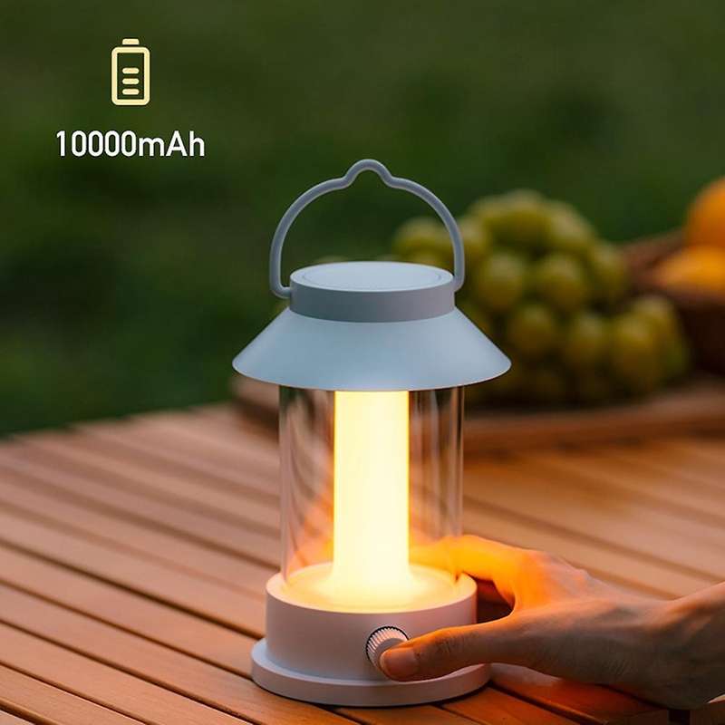 10000ma Outdoor Camping Lamp Atmosphere Lamp Can Be Hung Charging Tent Lamp Retro Portable Camping