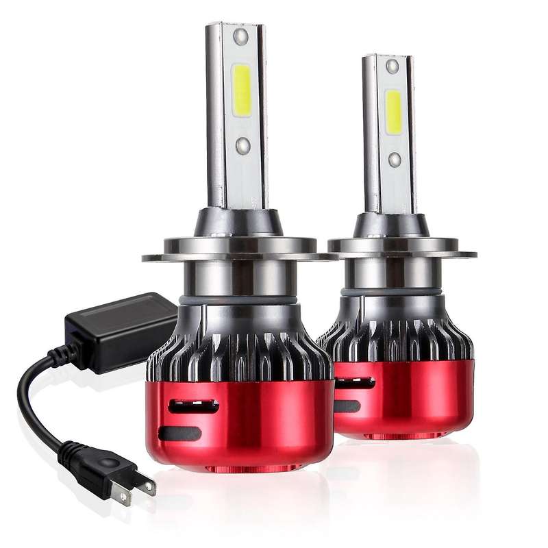 10000 Lumens H7 LED Headlight Bulb, DOB LED Chips Conversion Kit,6000K Cool White - 360Adjustable Be
